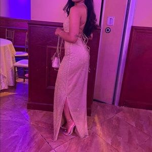 Gold glitter maxi dress